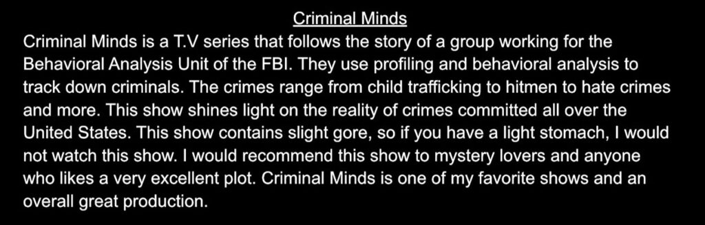 criminal-Minds-Teen Review