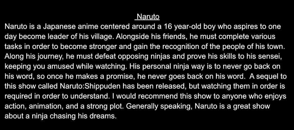 naruto-Teen Review